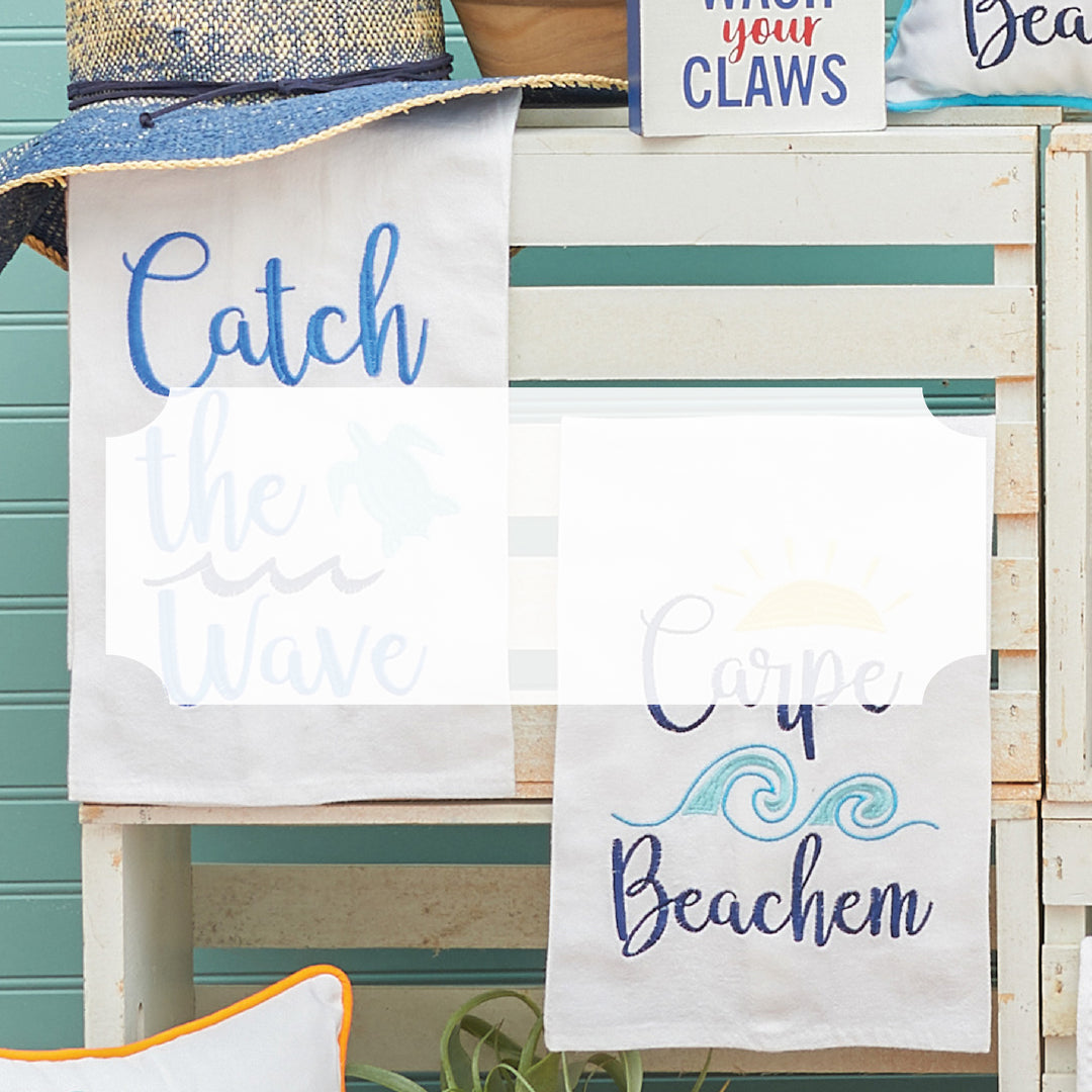 C&F Home Coastal Flour Sack Towels