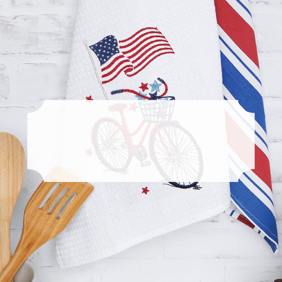 C&F Home Patriotic Waffle Weave Towels