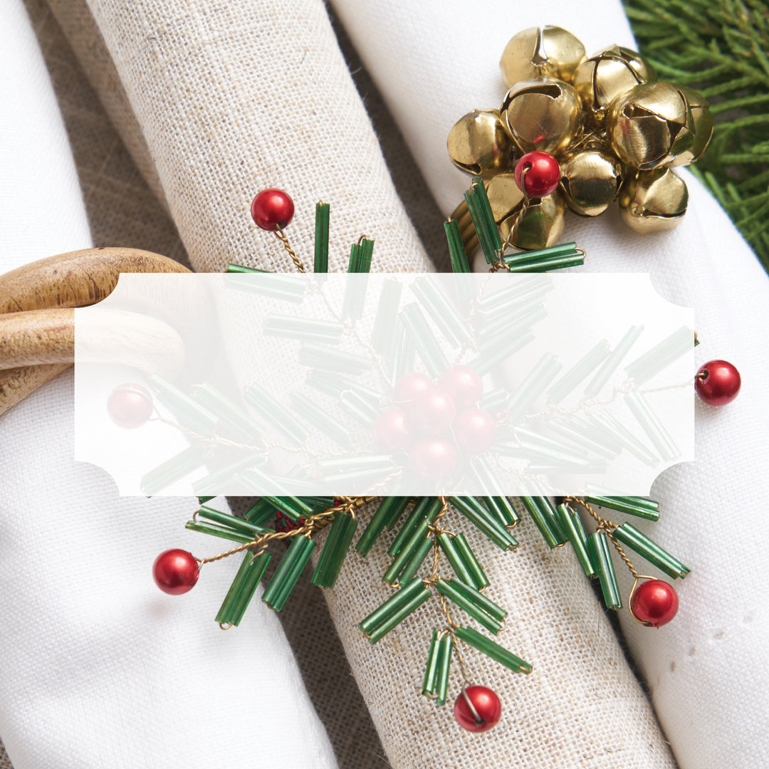 C&F Home Holiday Napkin Rings